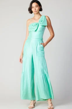 Current Air Sleeveless Tops-Pastel Bowtie Top MINT
