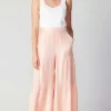 Current Air Pants-Pastel Wide Leg Pants APRICOT