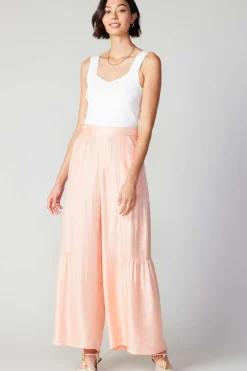 Current Air Pants-Pastel Wide Leg Pants APRICOT