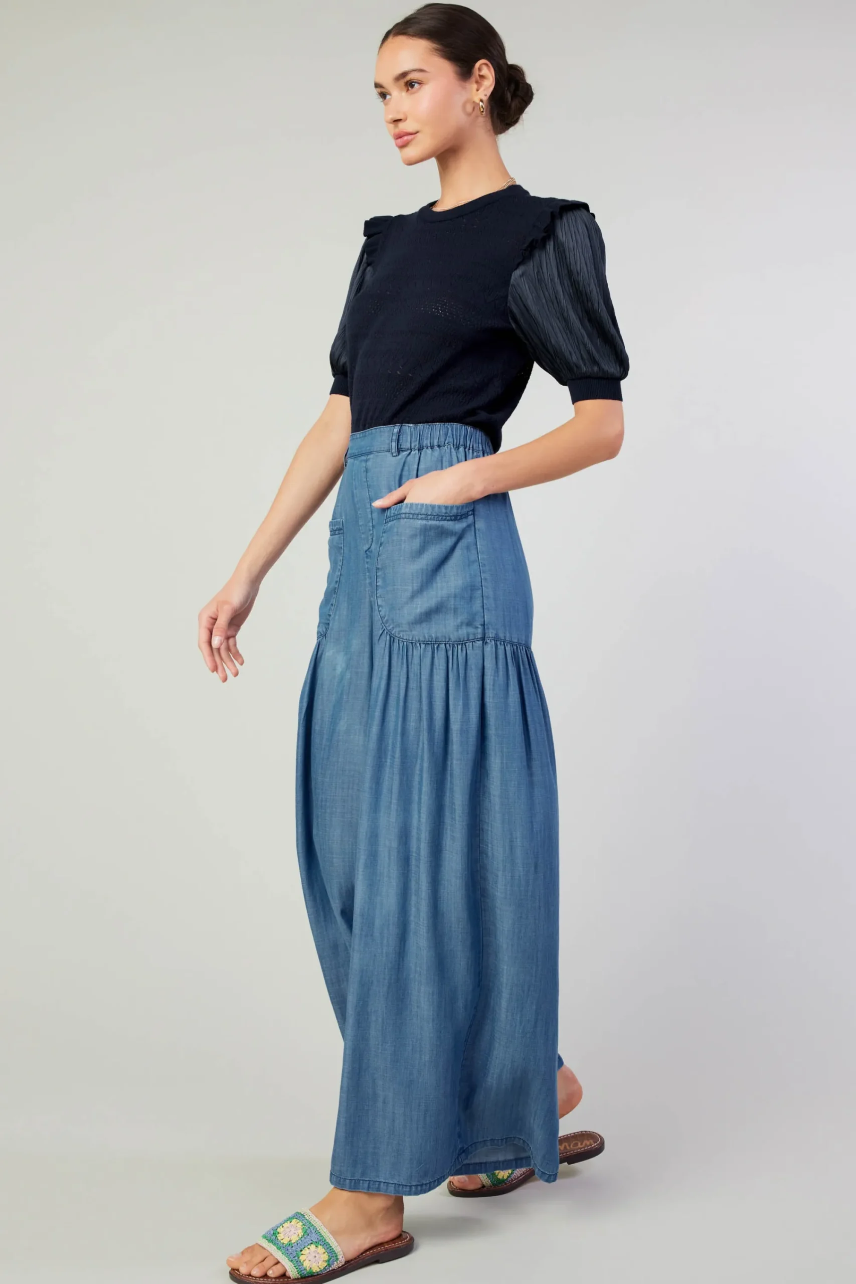 Current Air Pants-Patch Pocket Pant CHAMBRAY