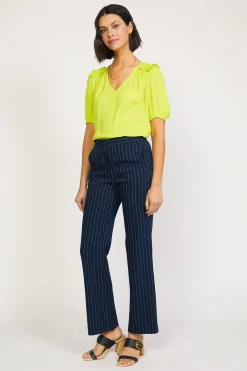 Current Air Pants-Pinstriped Bootcut Pant NAVYSTRIPE