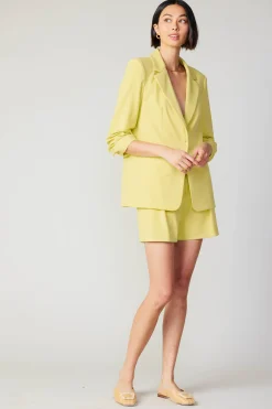 Current Air Pants-Pintucked Shorts LEMON