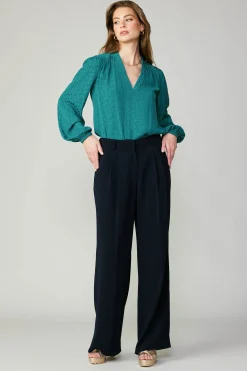 Current Air Pants-Pintucked Trousers NAVY