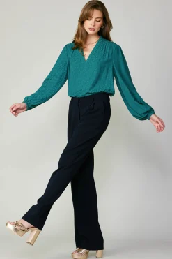 Current Air Pants-Pintucked Trousers NAVY