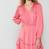 Current Air Mini Dresses-Pleat Detail Tiered Mini Dress BRINKPINK