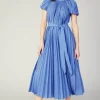 Current Air Midi Dresses-Pleated Midi Dress ROYALBLUE