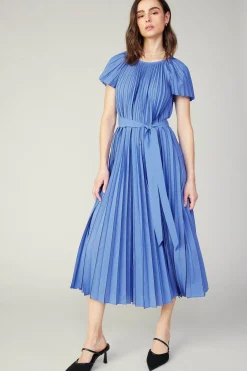 Current Air Midi Dresses-Pleated Midi Dress ROYALBLUE