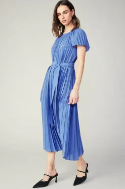 Current Air Midi Dresses-Pleated Midi Dress ROYALBLUE