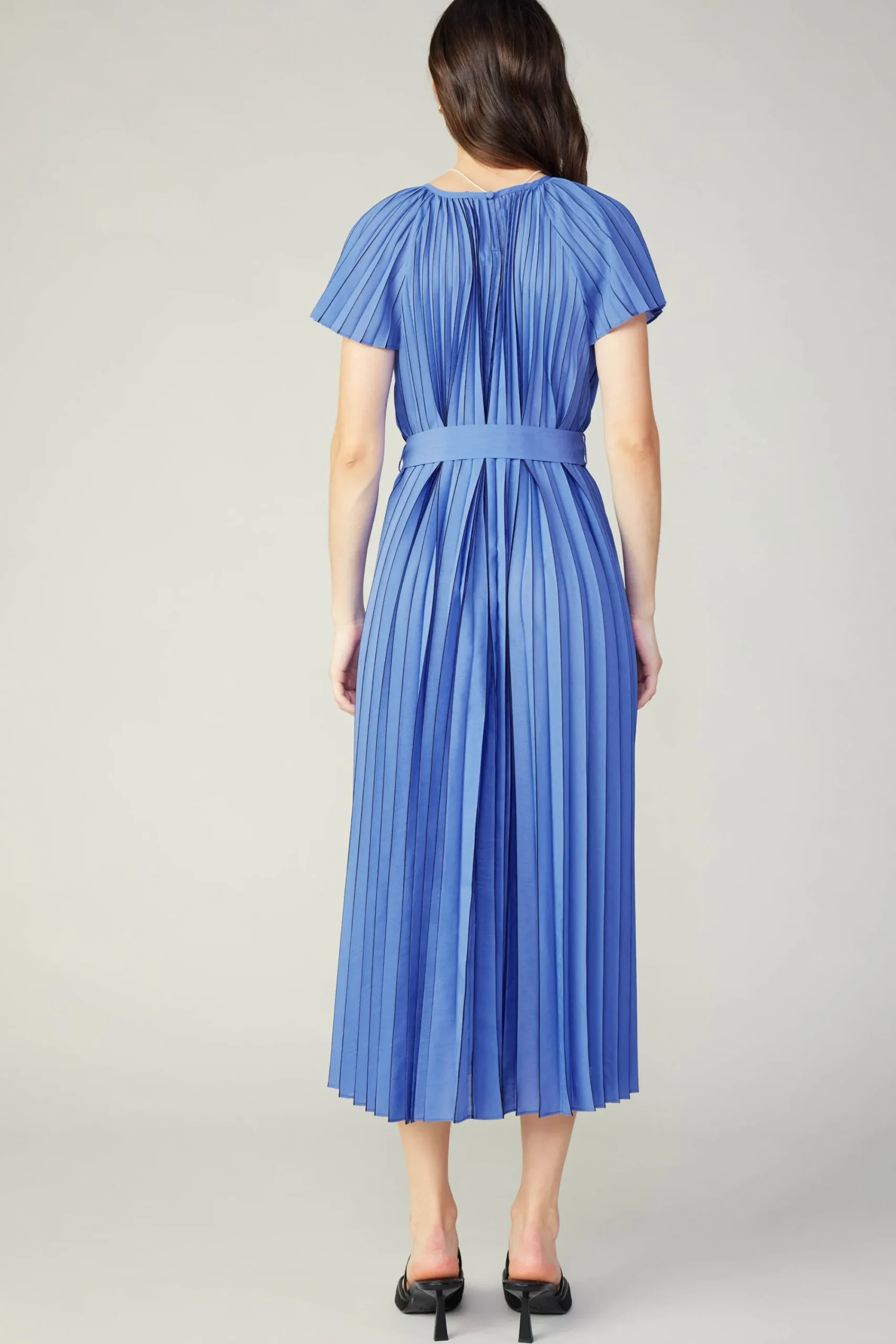 Current Air Midi Dresses-Pleated Midi Dress ROYALBLUE