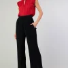 Current Air Pants-Pleated Pullover Pants BLACK