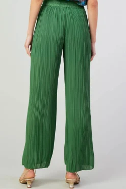 Current Air Pants-Pleated Pullover Pants LEAFGREEN