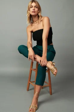 Current Air Sleeveless Tops-Pleated Tube Top BLACK