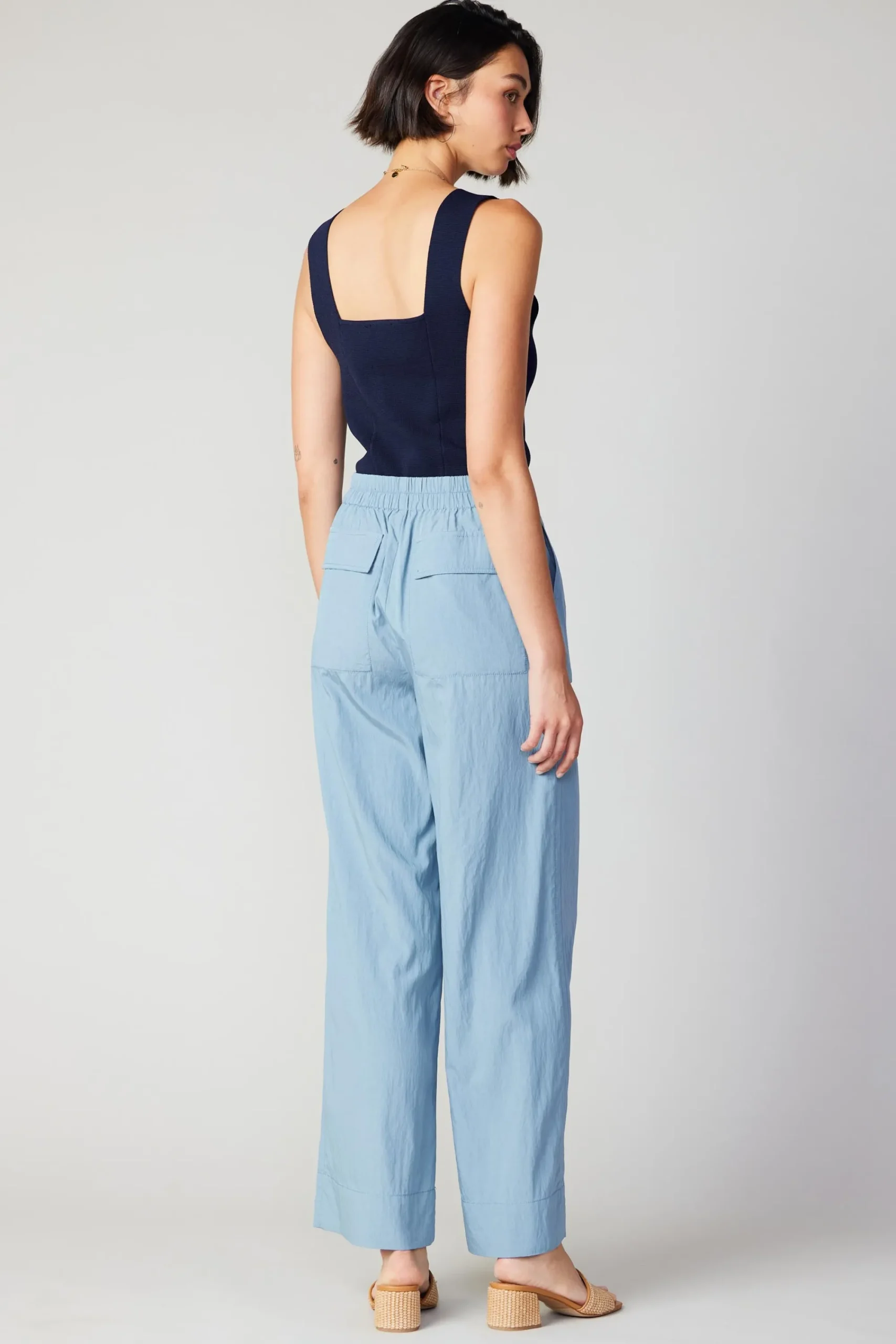 Current Air Pants-Pocket Cargo Pants SKYBLUE