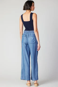 Current Air Pants-Pocket Cargo Pants CHAMBRAY