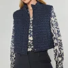Current Air Coats & Jackets-Quilted Cropped Vest NAVY