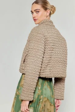 Current Air Coats & Jackets-Quilted Puff Jacket TAUPE