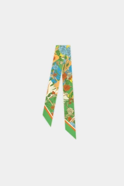 Current Air Accessories-Recycled Signature Print Twilly Scarf FLORALCOLORBLOCK