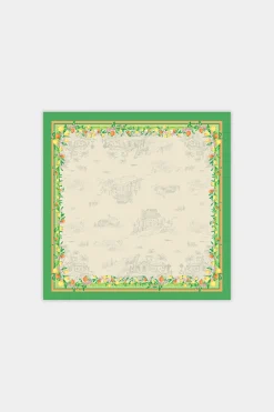 Current Air Accessories-Recycled Signature Print Scarf TUSCANGREENCITRUS