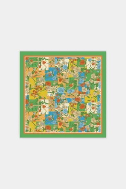 Current Air Accessories-Recycled Signature Print Scarf FLORALCOLORBLOCK