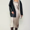 Current Air Coats & Jackets-Reversible Faux Fur & Leather Coat BLACK