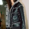 Current Air Coats & Jackets-Reversible Vegan Leather Shearling Jacket BLACK