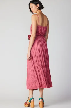Current Air Midi Dresses-Rose Applique Cami Dress ROUGEBLUSH