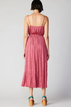 Current Air Midi Dresses-Rose Applique Cami Dress ROUGEBLUSH