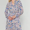 Current Air Maxi Dresses-Sapphire Cenote Print Maxi Dress BLUEMLT