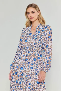 Current Air Maxi Dresses-Sapphire Cenote Print Maxi Dress BLUEMLT