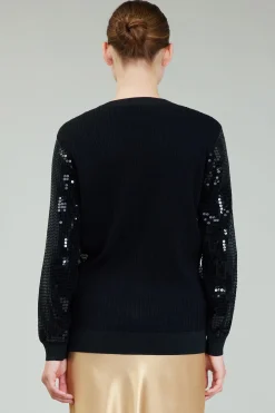 Current Air Cardigans-Sequin Jacket BLACK