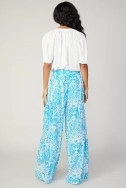 Current Air Short Sleeve Tops-Short Sleeve Split Neck Blouse OFW