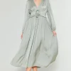 Current Air Maxi Dresses-Sidonie Pleated Maxi Dress SAGE