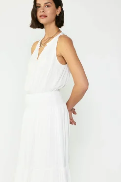 Current Air Midi Dresses-Smocked Waist Halter Midi Dress OFW