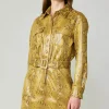 Current Air Coats & Jackets-Snakeskin Shirt Dress SNAKESKINYELLOW