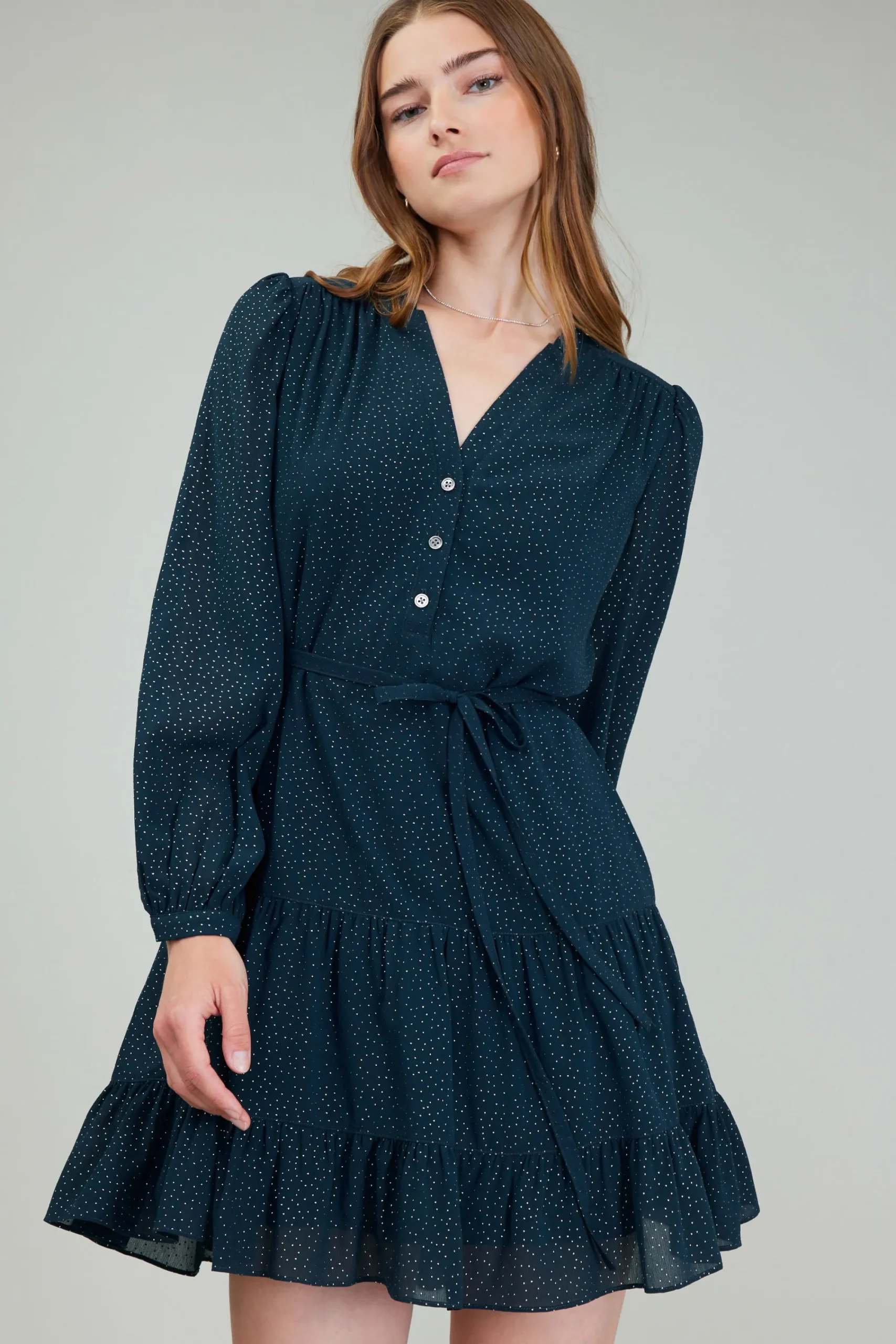 Current Air Mini Dresses-Sparkle Mini Dress DEEPTEAL