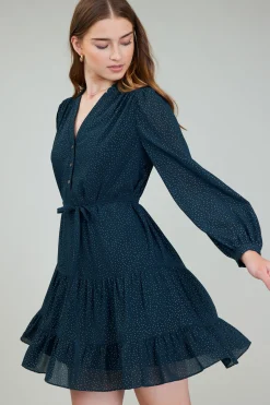 Current Air Mini Dresses-Sparkle Mini Dress DEEPTEAL
