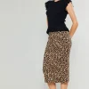 Current Air Skirts | Knitwear-Spotted Knit Skirt BROWNLEOPARD