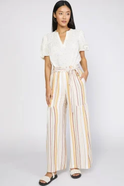 Current Air Pants-Striped Wide Leg Pant MULTISTRIPE