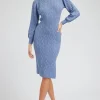 Current Air Knitwear | Midi Dresses-Sweater Midi Dress SOFTBLUE