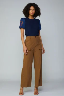 Current Air Sweaters-Texture Stitch Sweater Top NAVY