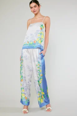 Current Air Sleeveless Tops-Tuscan Citrus Cami BLUELEMONGARDEN
