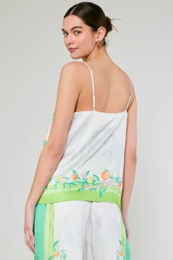 Current Air Sleeveless Tops-Tuscan Citrus Cami GREENLEMONGARDEN