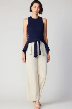 Current Air Cardigans-Two Piece Cardigan Set NAVY