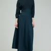 Current Air Knitwear | Midi Dresses-Vienna Knit Midi Dress FORESTGREEN