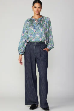 Current Air Pants-Wide Leg Denim Pants DARKINDIGO