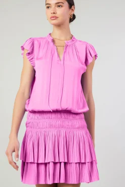 Current Air Mini Dresses-Zoey Pleated Mini Dress PINK