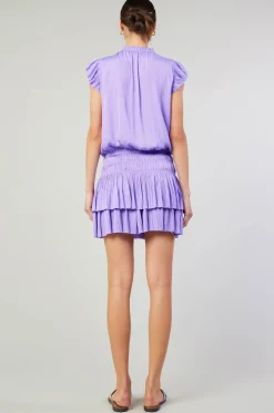 Current Air Mini Dresses-Zoey Pleated Mini Dress LAVENDER