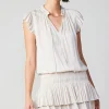 Current Air Mini Dresses-Zoey Pleated Skirt Mini Dress ECRU